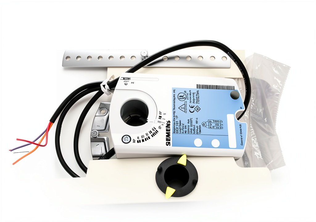 Installing Siemens Actuator Block GDE1311P on a production line valve assembly