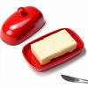 Sweejar Porcelain Butter Dish BPA Free Dishwasher Safe-7