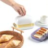 Sweejar Porcelain Butter Dish BPA Free Dishwasher Safe-2