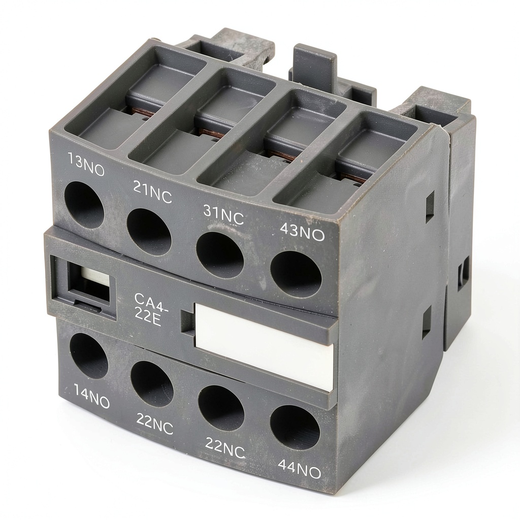 ABB Actuator Block installed in an industrial control panel