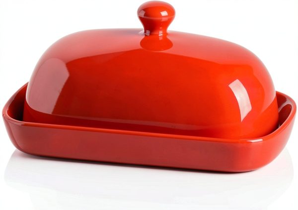 Sweejar Porcelain Butter Dish BPA Free Dishwasher Safe-0