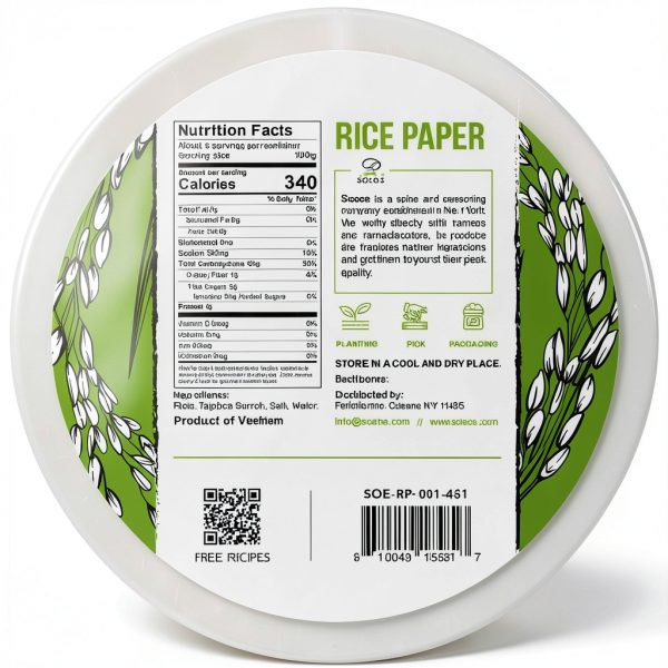 Soeos Rice Paper Wraps Thin Edible Sheets Asian Cuisine-1