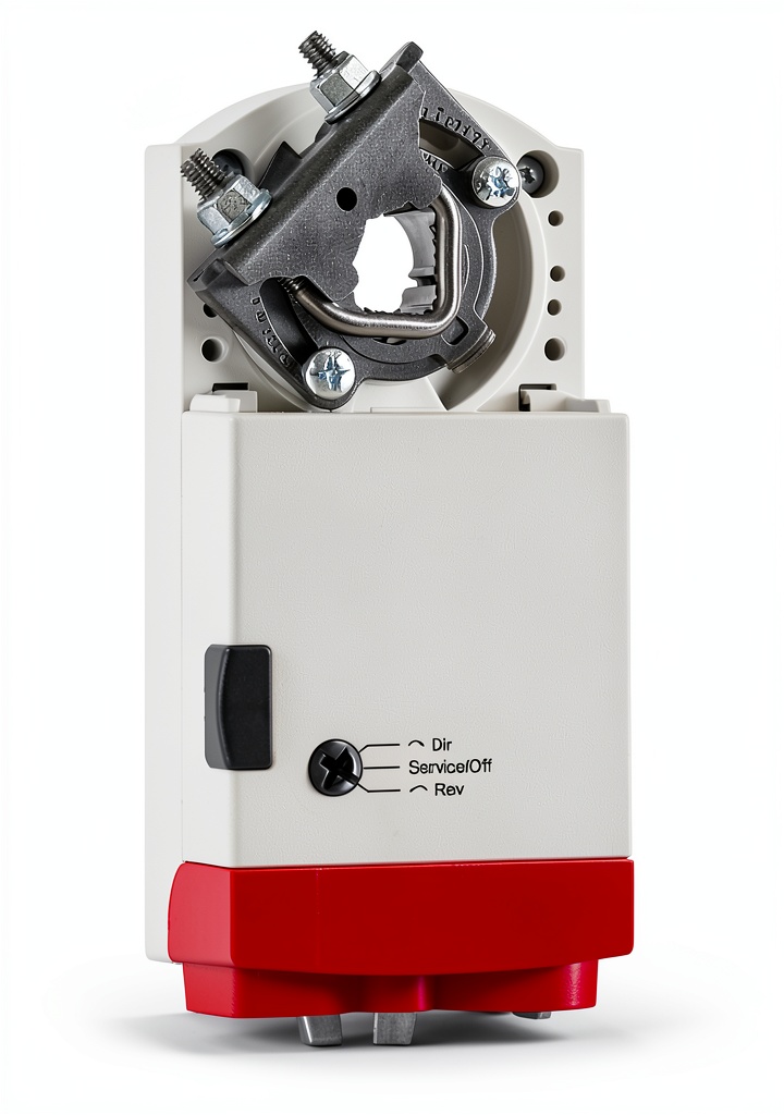 Installing Honeywell Actuator Block HVAC Mounting Bracket Adapter on a wooden desk