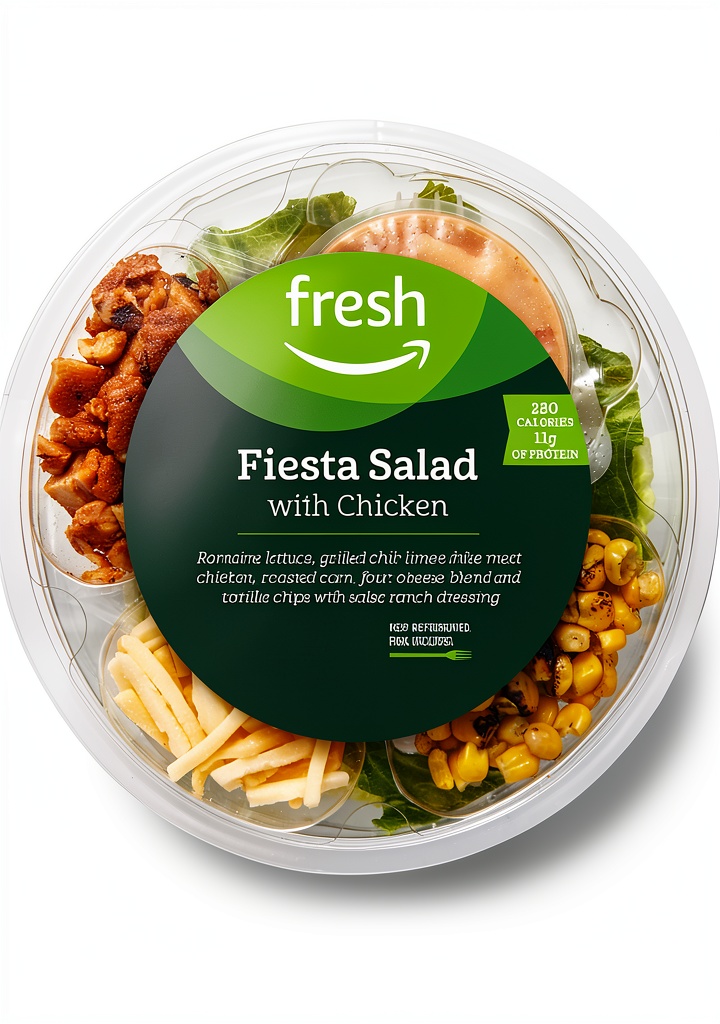 Amazon Kitchen zesty salad with grilled chicken and fresh ingredients