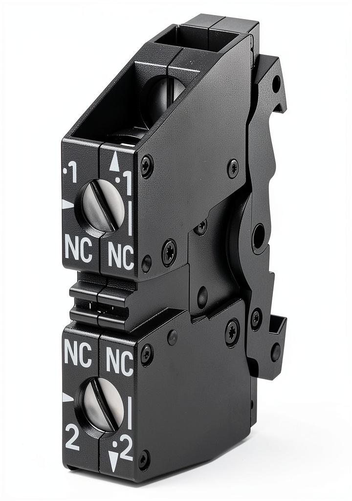 Siemens actuator block installed in an industrial control panel