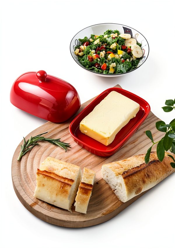 Sweejar Porcelain Butter Dish BPA Free Dishwasher Safe-5