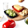 Sweejar Porcelain Butter Dish BPA Free Dishwasher Safe-6