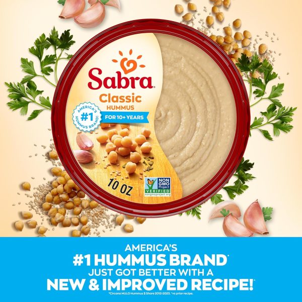 Sabra Classic Hummus 10 OZ Vegan Gluten Free Snack-1