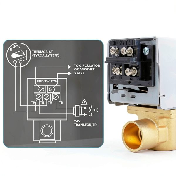 PROPART Brass Zone Valve V8043F1036 3/4 Inch Sweat-6