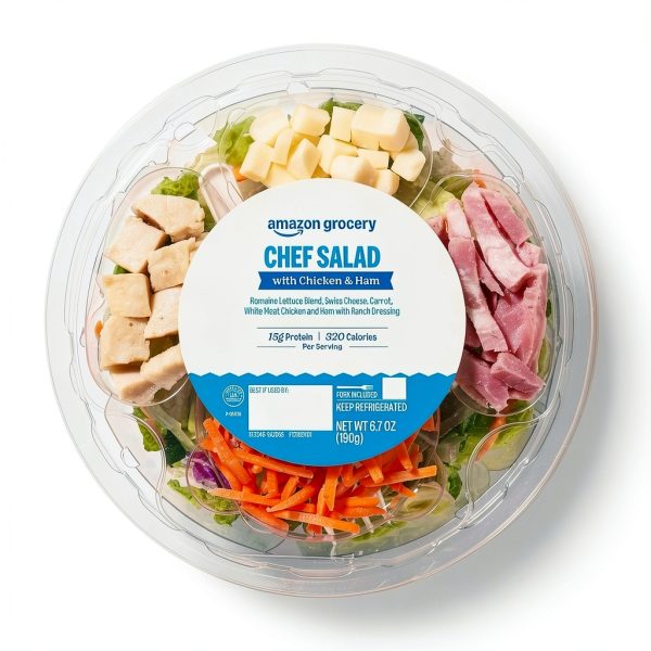 Amazon Kitchen Salad Romaine Chicken Ham Protein Ranch-0