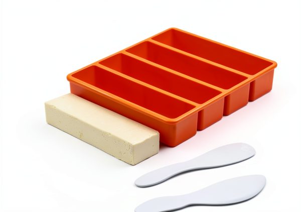 Silicone Butter Mold UIRNCO Orange with Lid-1