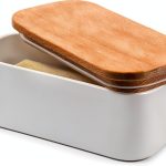 Sweese White Butter Dish with Lid Small-0