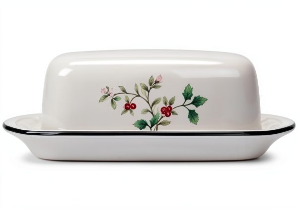 Stoneware Butter Dish Lifetime Kitchen Rectangular-0
