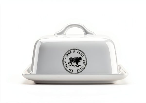 Bamboo Stoneware Butter Dish Creative Co-Op Kitchen-3