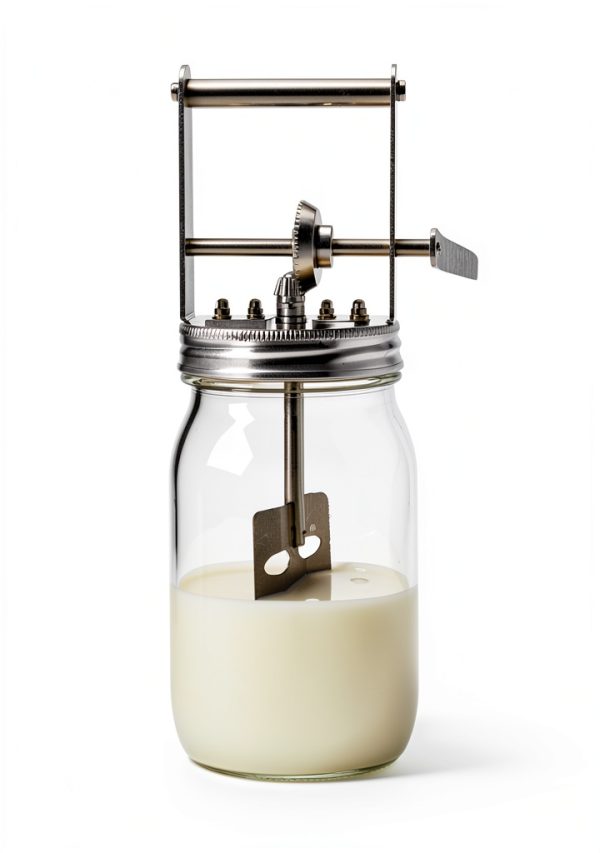 Butter Churner Aeaker Hand Crank with 32oz Glass Jar and Steel Paddle-6