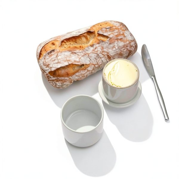 KIBAGA Butter Bell Crock 4oz Polished Ceramic Butter Dish with Lid-3