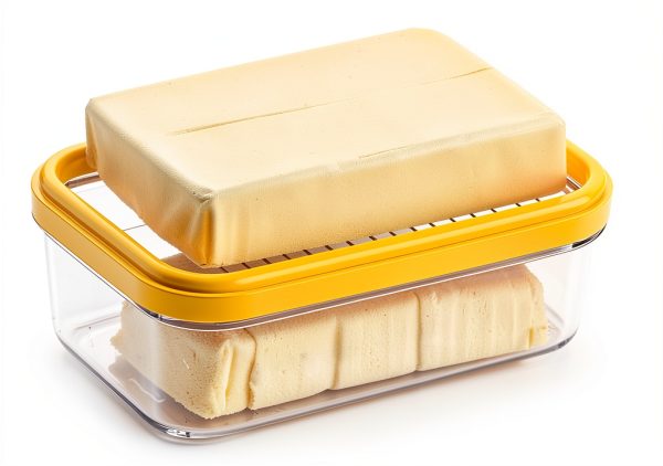 QKDS Stainless Steel Butter Dish with Lid Cutter 8oz Rectangular-4