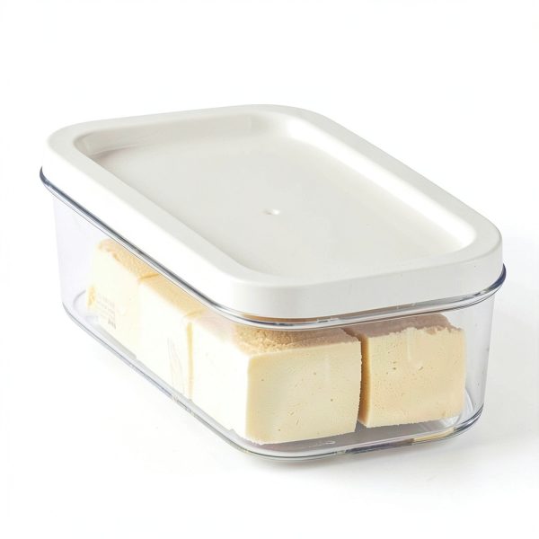 QKDS Stainless Steel Butter Dish with Lid Cutter 8oz Rectangular-5