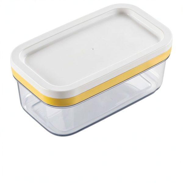 QKDS Stainless Steel Butter Dish with Lid Cutter 8oz Rectangular-2