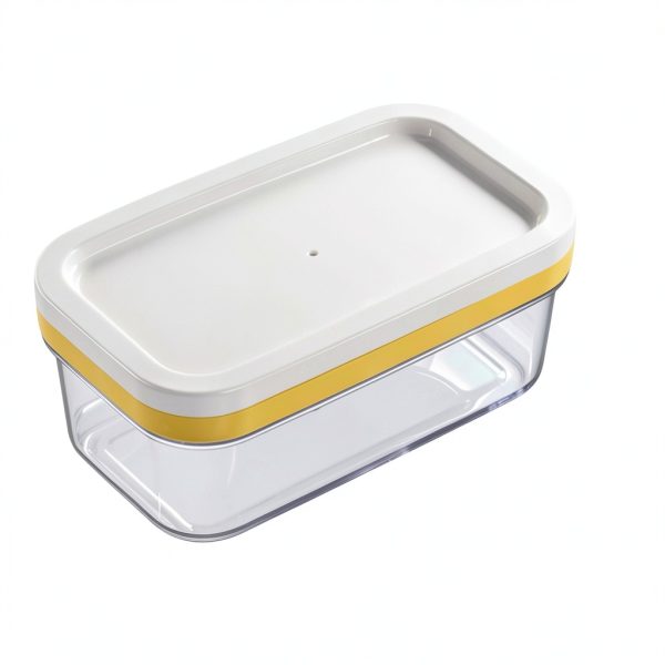 QKDS Stainless Steel Butter Dish with Lid Cutter 8oz Rectangular-1