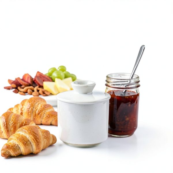 KIBAGA Butter Bell Crock 4oz Polished Ceramic Butter Dish with Lid-6