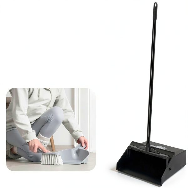Carlisle FoodService Products Duo-Pan Upright Dust Pan with Serrated Yoke for Floor Cleaning, Restaurants, Office, And Janitorial Use, Plastic, 30 Inches, Black-5