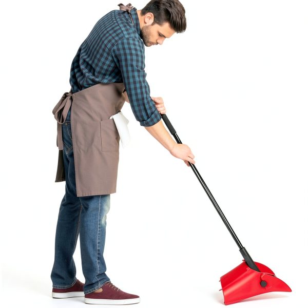 Commercial Lobby Dustpan Weewooday 8‑Piece Red Upright Metal Handle-5