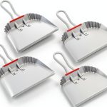 4 Pack 12 inch Heavy Duty Metal Dustpan, Steel Industrial Commercial Dust Pan with Handle, Wide Scooper Dust, Debris Sweeping Tool for Indoor, Outdoor, Fireplace, Silver-0