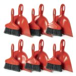 Libman Commercial 906 Dust Pan with Whisk Broom Red 10" Wide Pack of 6-0