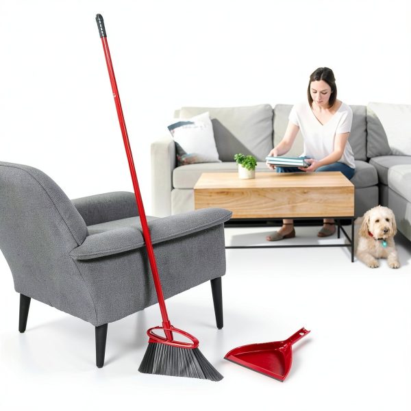 O-Cedar Anti-Static Premium Dustpan with Broom Cleaning Cones-1