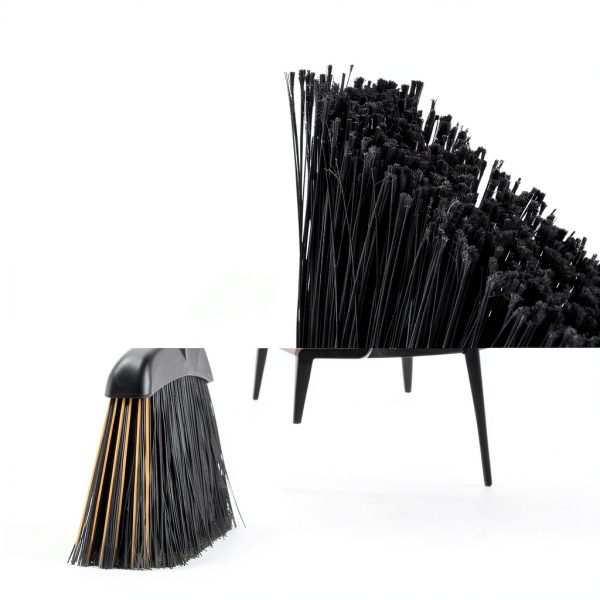 Outdoor Broom and Dustpan Set PIMEKOY Long Handle Windbreak Cover-3