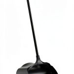 Rubbermaid Lobby Pro Dustpan with Wheels, 31in Metal Handle, Black-0