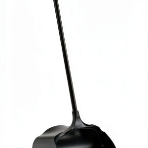 Rubbermaid Lobby Pro Dustpan with Wheels, 31in Metal Handle, Black-0