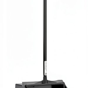 Carlisle FoodService Products Duo-Pan Upright Dust Pan with Serrated Yoke for Floor Cleaning, Restaurants, Office, And Janitorial Use, Plastic, 30 Inches, Black-0