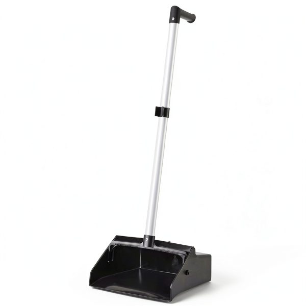 AmazonCommercial Lobby Dustpan With Broom Set 6-Pack Black Commercial-1