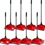 Commercial Lobby Dustpan Weewooday 8‑Piece Red Upright Metal Handle-0