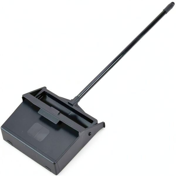 Carlisle FoodService Products Duo-Pan Upright Dust Pan with Serrated Yoke for Floor Cleaning, Restaurants, Office, And Janitorial Use, Plastic, 30 Inches, Black-1