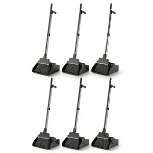 AmazonCommercial Lobby Dustpan With Broom Set 6-Pack Black Commercial-0