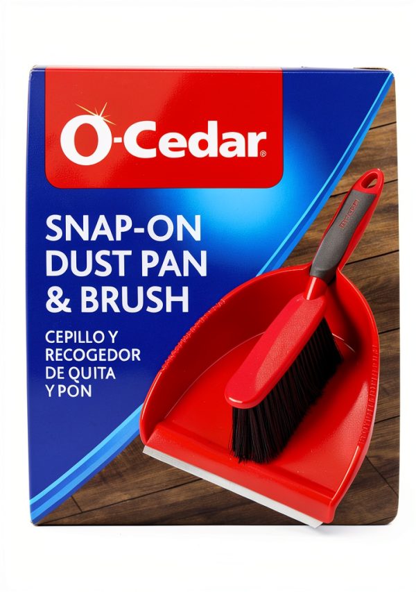 O-Cedar Snap-On Dust Pan & Brush Set (Pack of 3)-3
