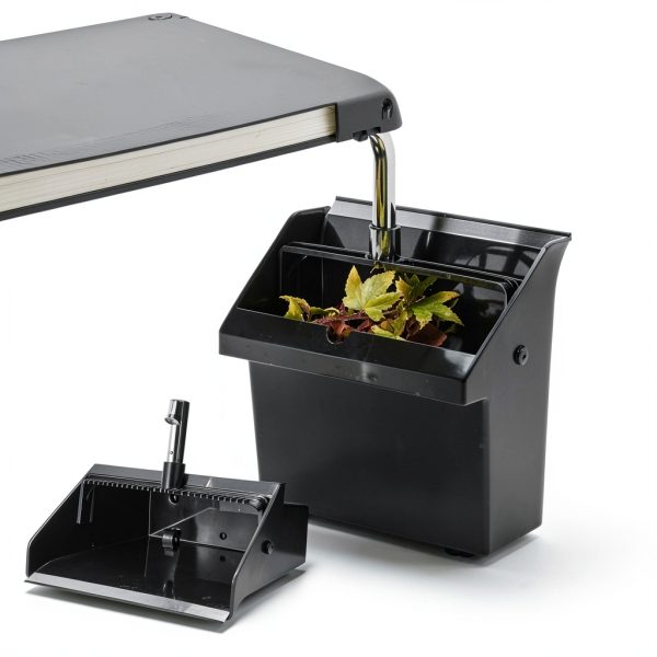Dust Pan Leumoi 8-Pack Long Handle Black Commercial Plastic Stand Up-3