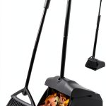 Angle Broom and Dustpan Combo by Eyliden – Steel Handle, Black-0