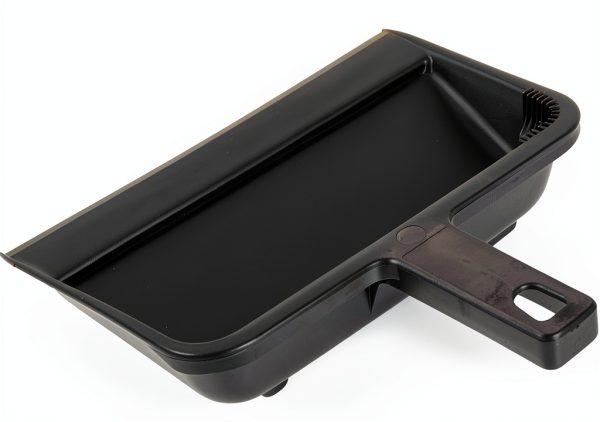 Genuine Joe Heavy‑Duty Plastic Dustpan 12‑Inch Black with Rubber Grip-1