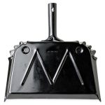Genuine Joe 16" Heavy-Duty Metal Dustpan Black 20‑Gauge Steel-0