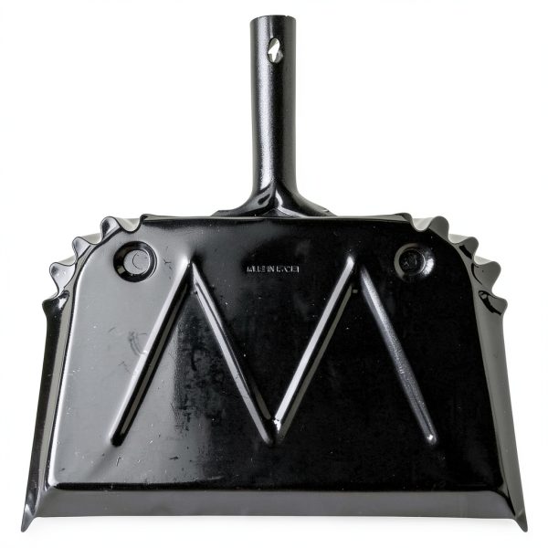 Genuine Joe 16" Heavy-Duty Metal Dustpan Black 20‑Gauge Steel-0