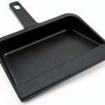 Genuine Joe Heavy‑Duty Plastic Dustpan 12‑Inch Black with Rubber Grip-0