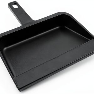 Genuine Joe Heavy‑Duty Plastic Dustpan 12‑Inch Black with Rubber Grip-0